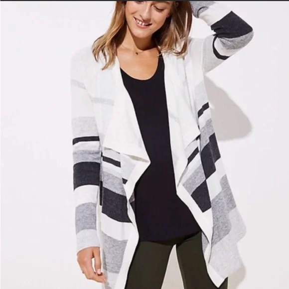 Loft draped open cardigan cheap
